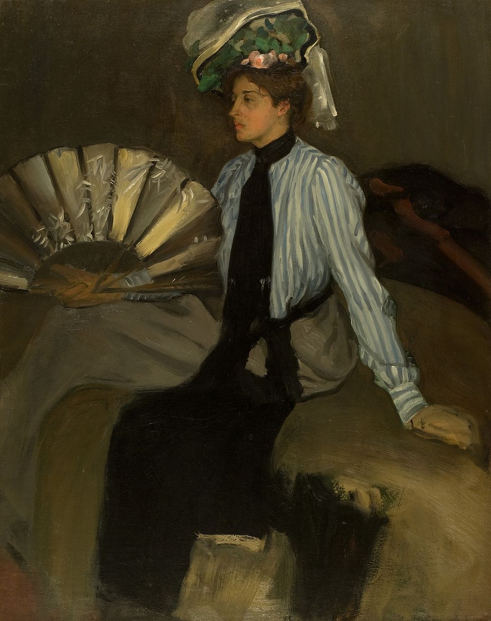 Young Woman With Fan by Alfred Henry Maurer