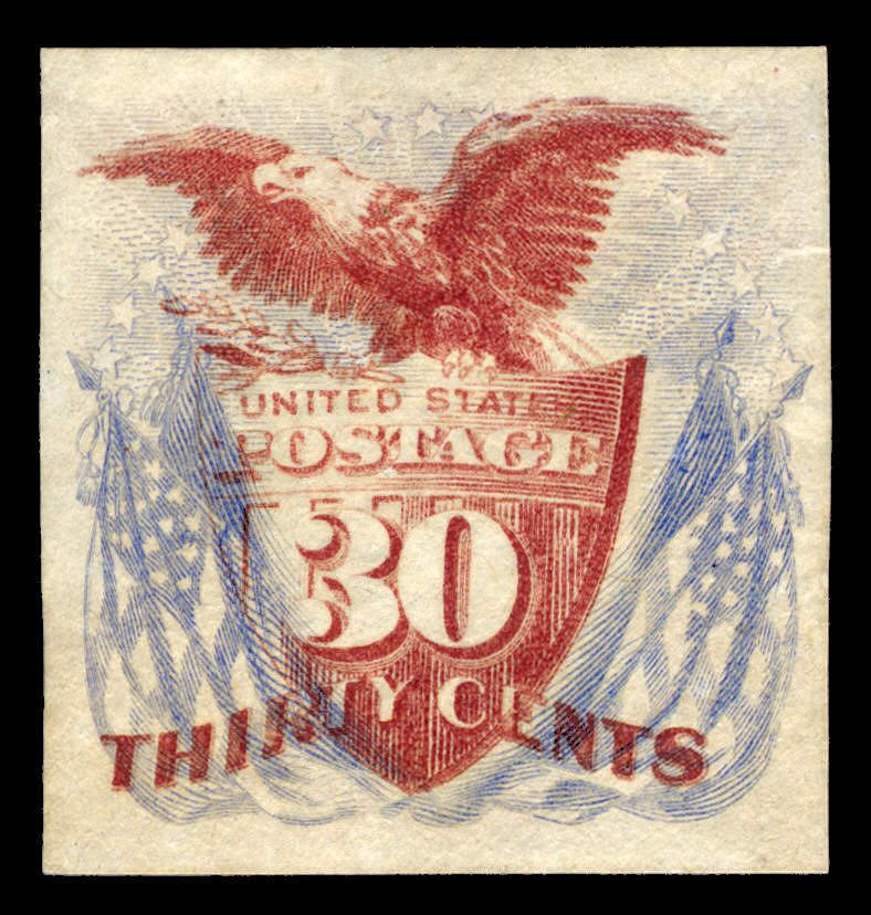 30c Shield, Eagle & Flags plate proof