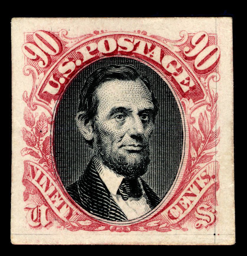 90c Lincoln plate proof single