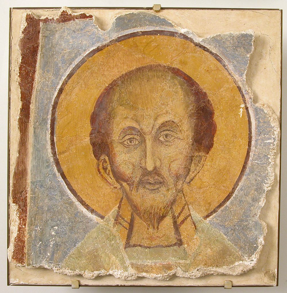 Wall Painting of Male Saint, Byzantine