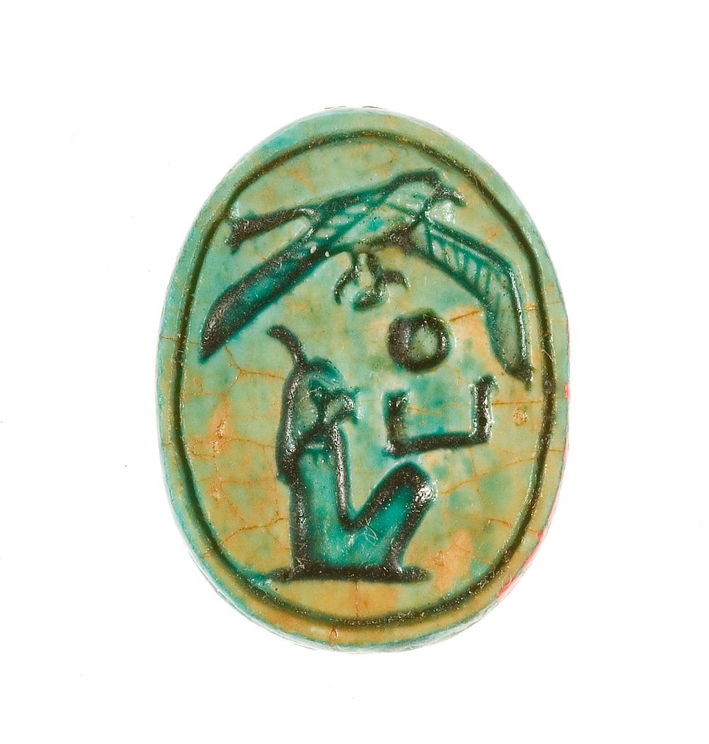 Scarab Inscribed with the Name Maatkare (Hatshepsut) with a Falcon Above