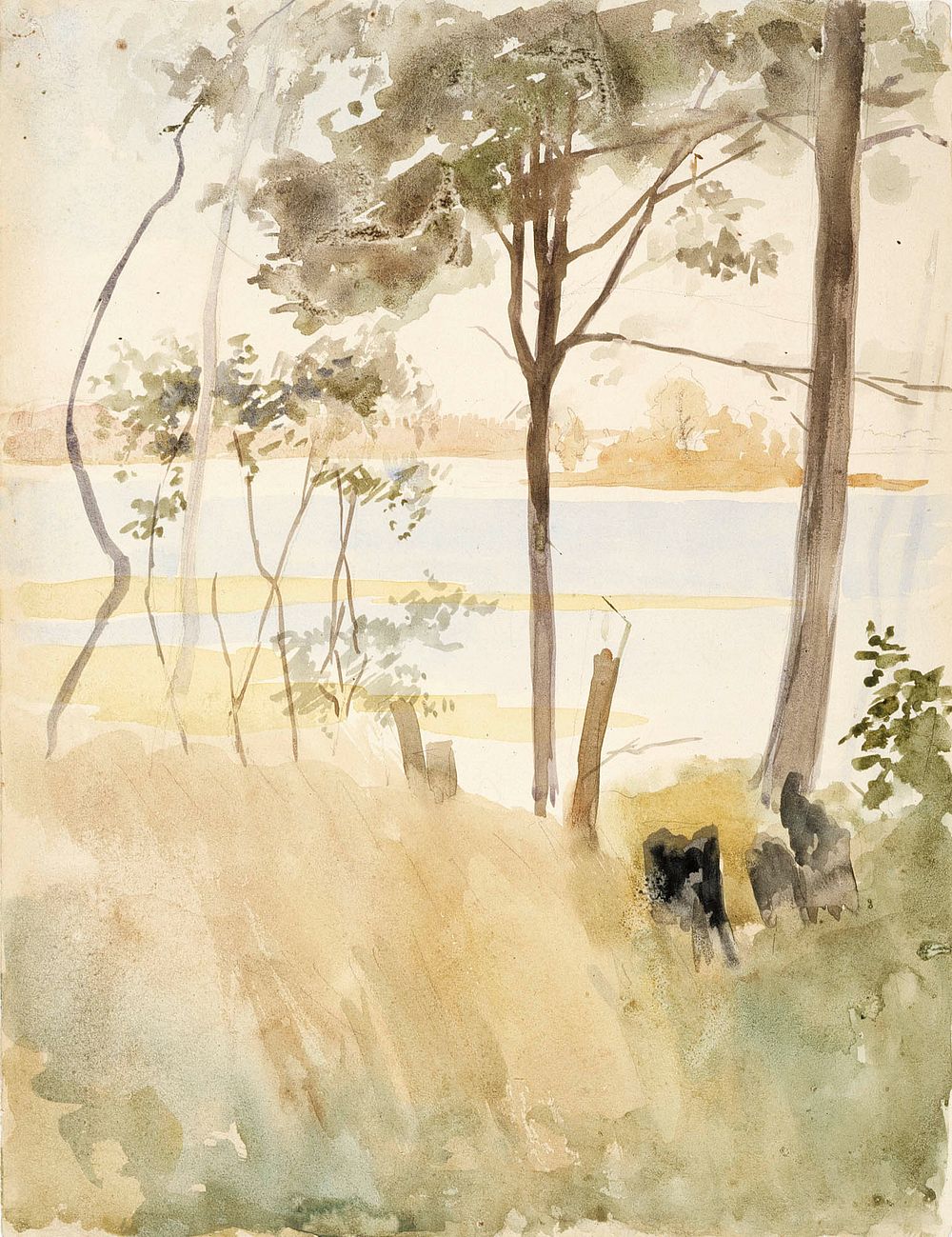 Seashore at haikko in autumn by Albert Edelfelt