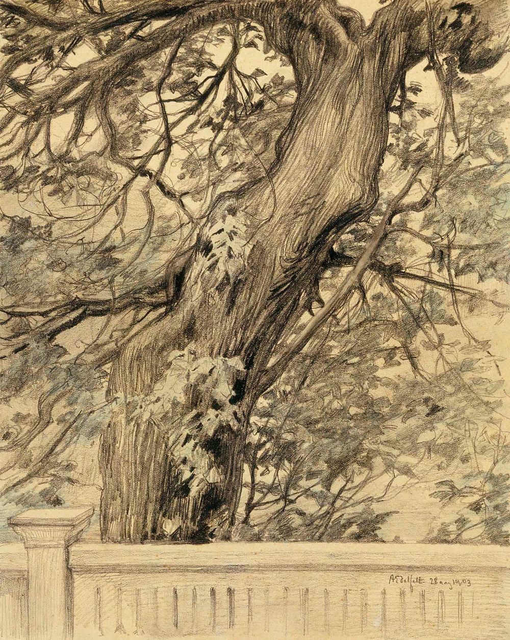 Vanha lehmus, 1903 by Albert Edelfelt
