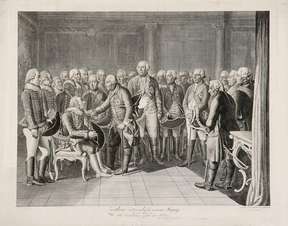 Ziethen istuu kuninkaansa edessä, 1785