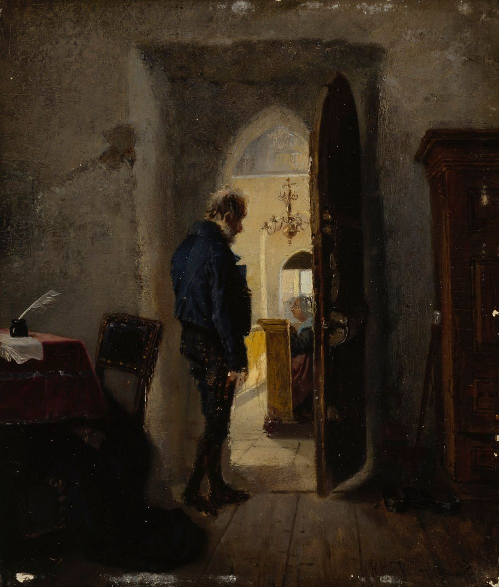 At the vestry door, 1874