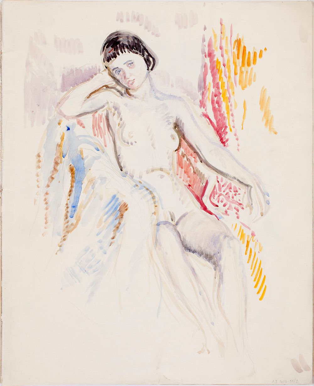 Istuva alaston malli, 1912 - 1913 by Magnus Enckell