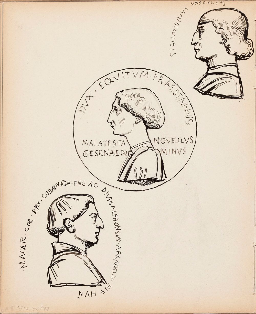 Vinjettiluonnoksia ?, 1880 - 1904 part of a sketchbook by Albert Edelfelt