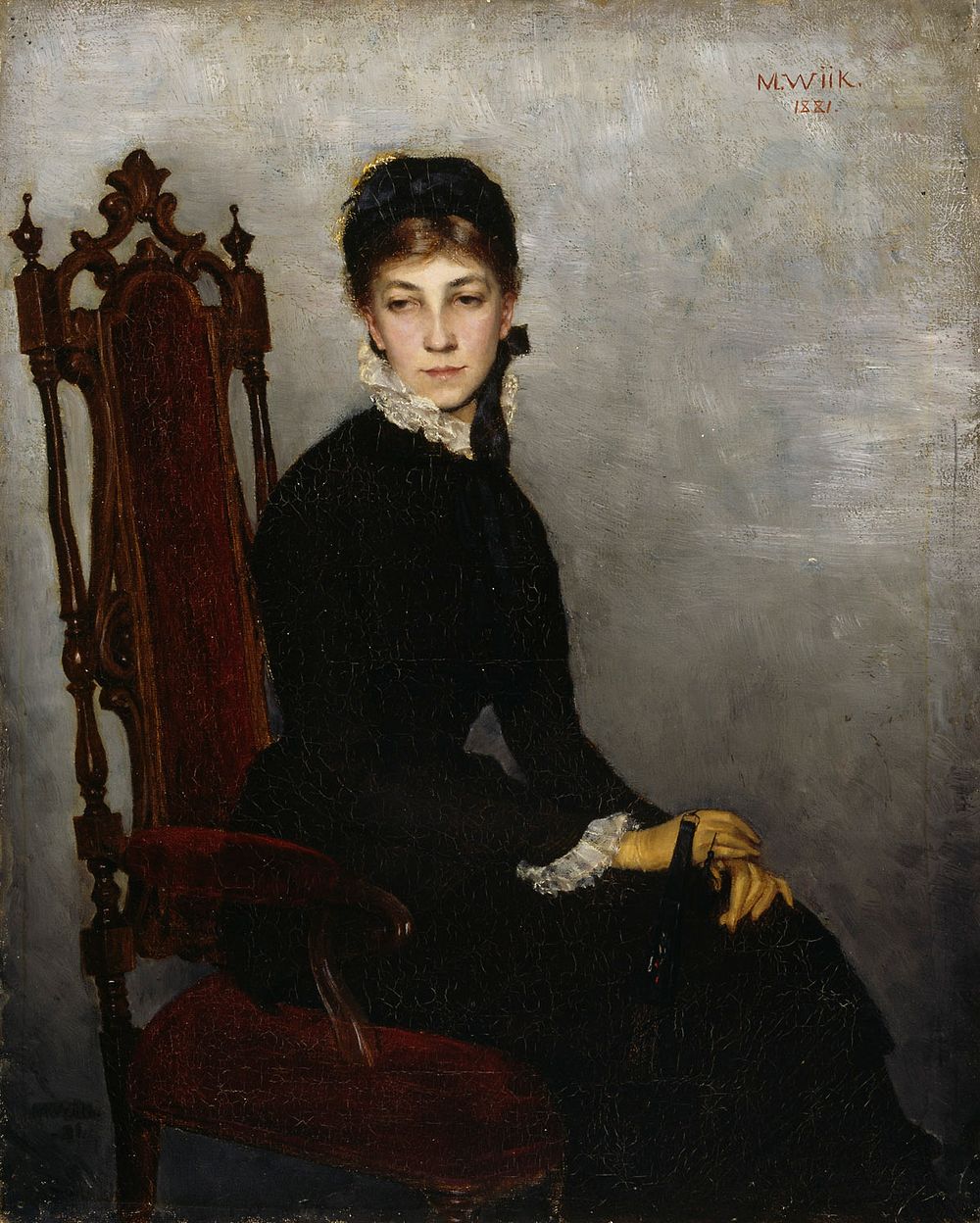 Portrait of hilda wiik, 1881 by Maria Catharina Wiik