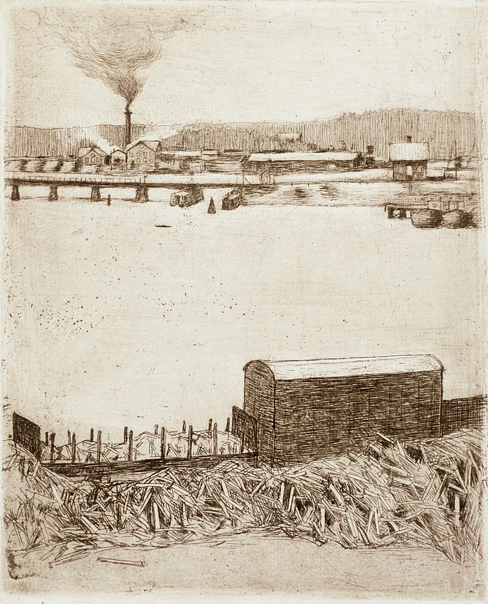 Viipurin pohjoissatamasta, 1898 by Hugo Simberg
