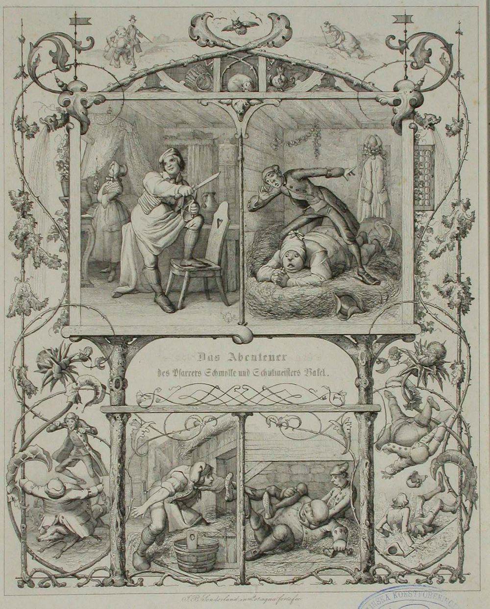 Runokuvitus, das abenteuer des pfarrers schmolke und schulmeisters bakel, 1838 - 1844