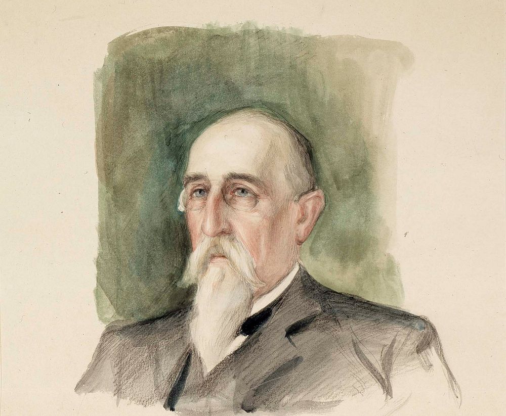 Leo mechelin, portrait study by Albert Edelfelt