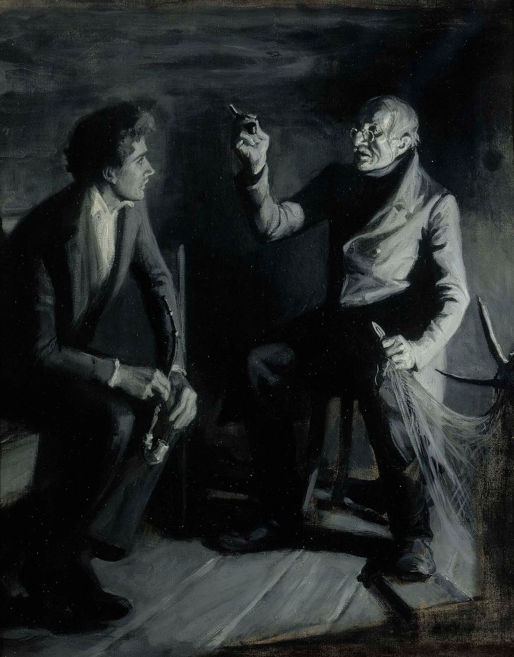 "sanella dunkerista hän alkaa...", kuvitusta vänrikki stoolin tarinoihin, 1898 - 1900 by Albert Edelfelt