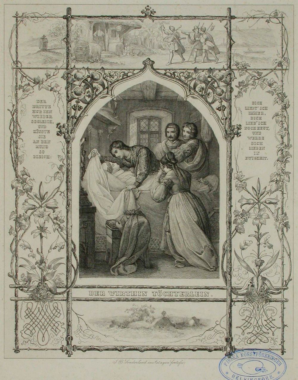 Runokuvitus, der wirthin töchterlein, 1838 - 1844