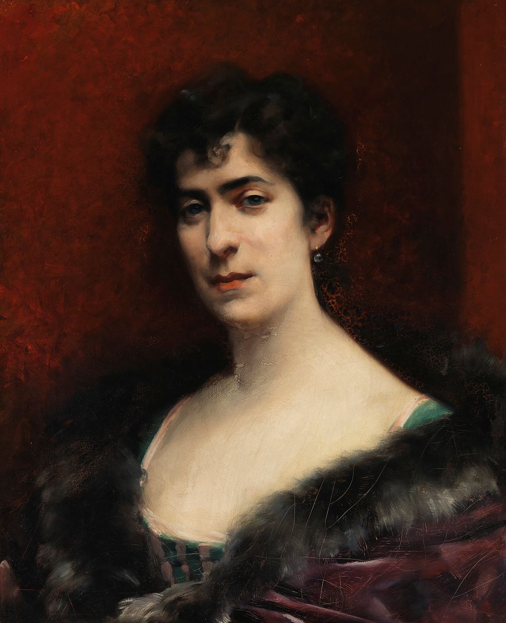 Portrait of baroness delort de gléon, 1875 - 1900