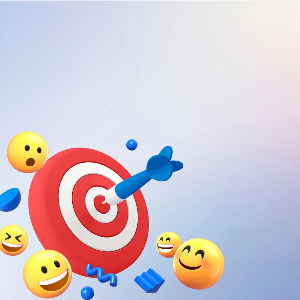 Dart hitting target background, 3D Premium Photo rawpixel