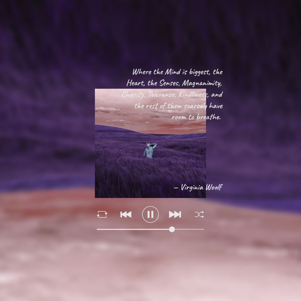 Aesthetic music quote background, purple design