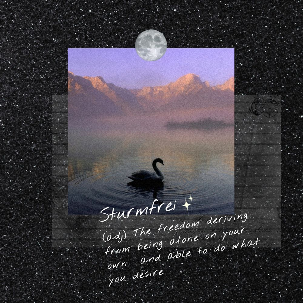Aesthetic swan quote background, dark design