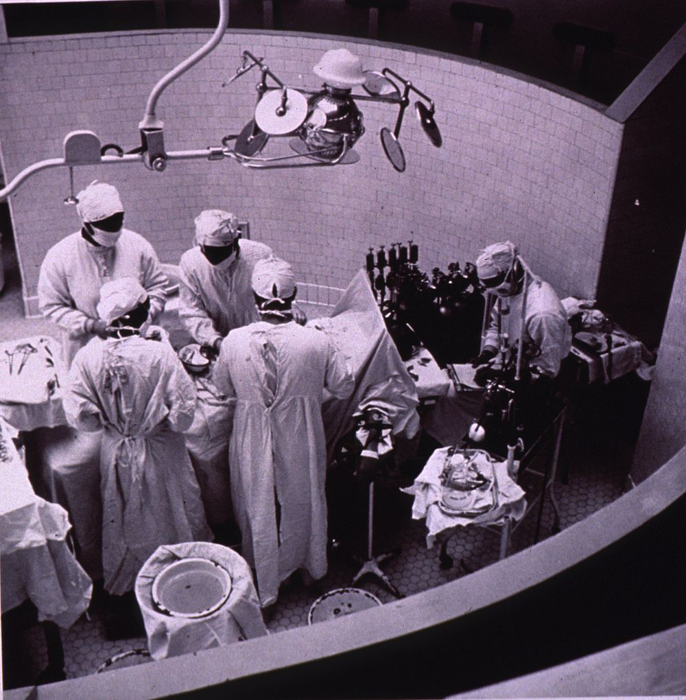 Heart surgery is performed in the Clinical Center's Surgery Wing. Original public domain image from Flickr