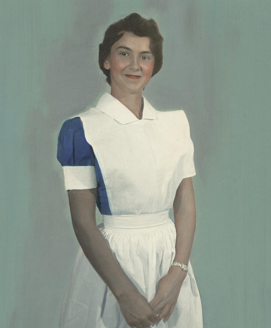 Nurse wearing uniform from Philippines. Original public domain image from Flickr