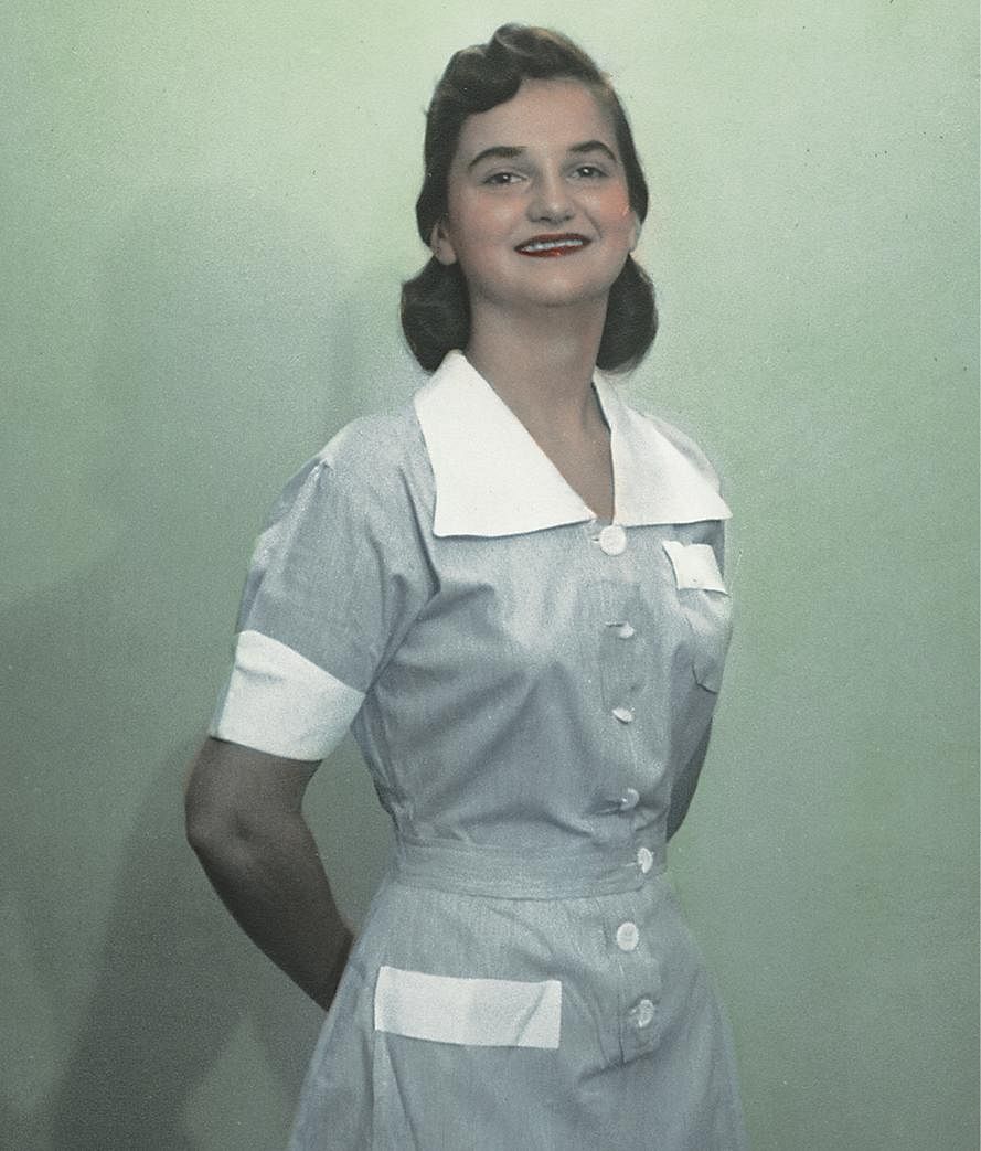 Nurse wearing uniform from Dominican Republic. Original public domain image from Flickr