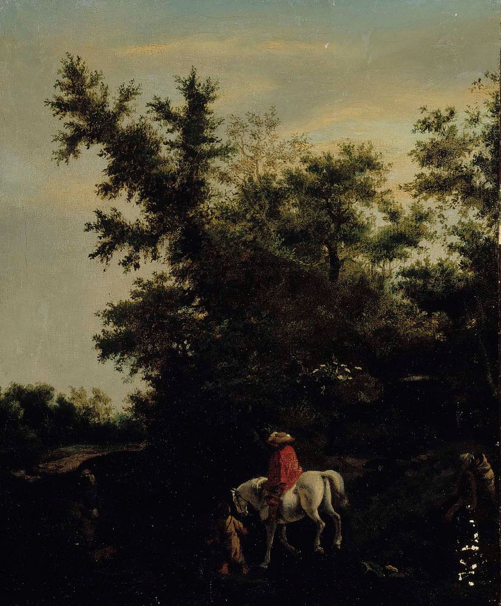 Travellers on a forest road, Jacob Van Ruisdael