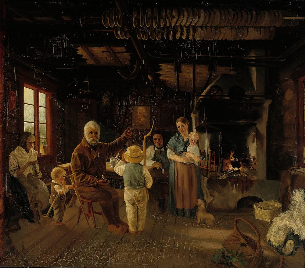 Peasant cottage in nauvo (war veteran’s tale), 1852, Anders Ekman