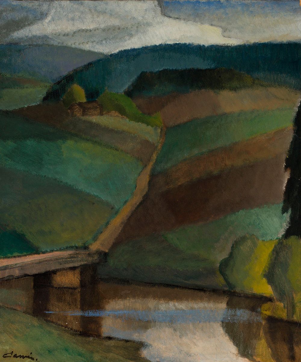 River landscape, 1916, Alvar Cawén