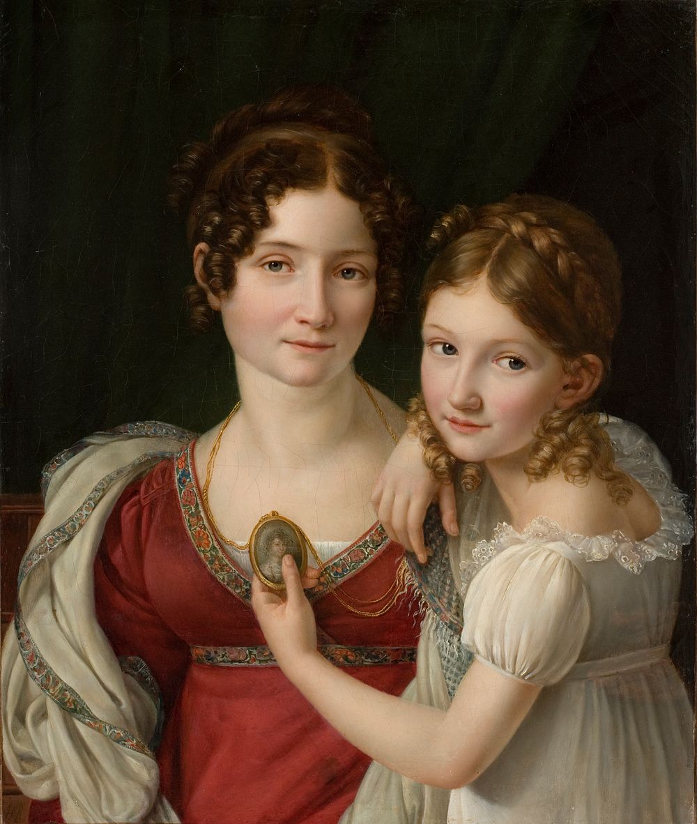 Portrait of a mother with her daughter, 1816 - 1823, Henri Fran&ccedil;ois Riesener