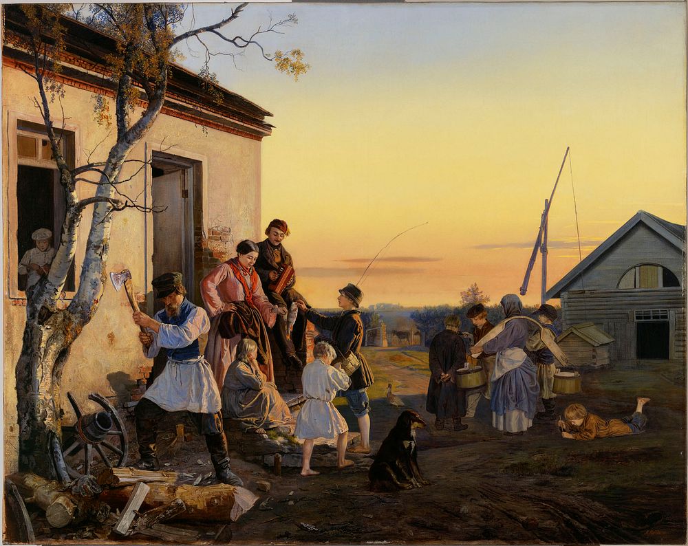 Farmyard, 1855, Andrei Andrejevits Popov