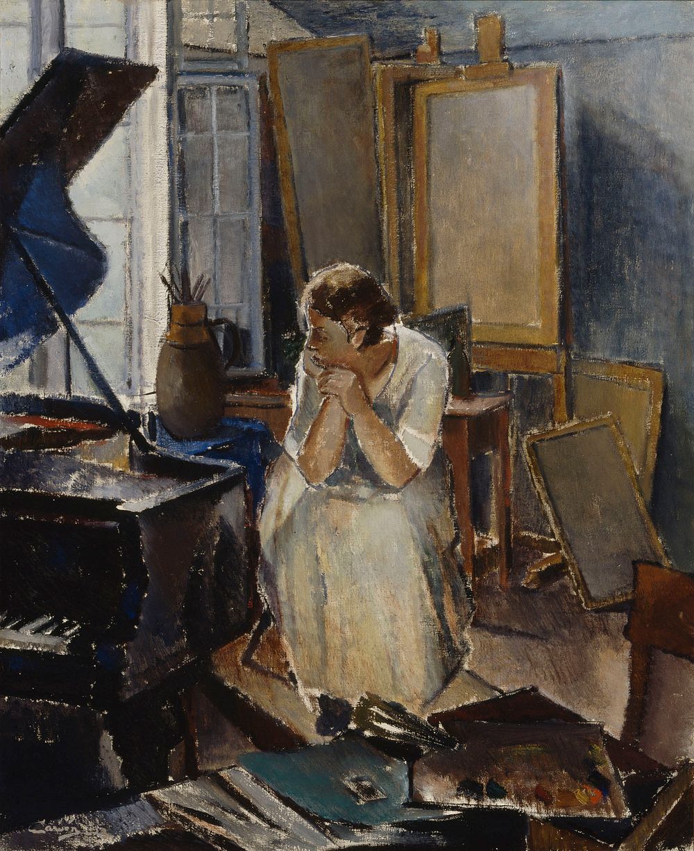 Studio interior, 1923, Alvar Cawén