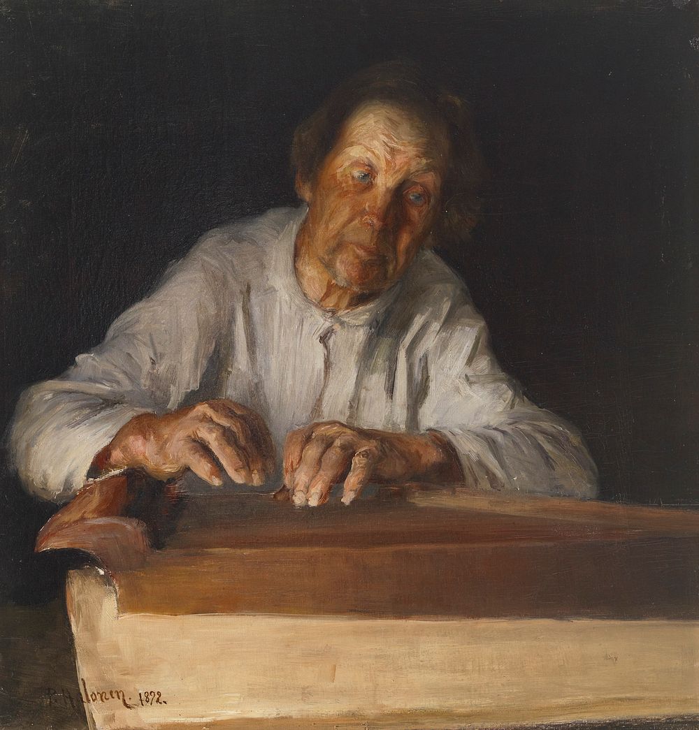 The kantele player, 1892, by Pekka Halonen