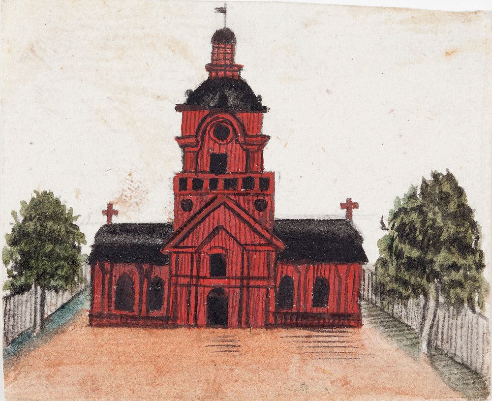 Punainen kirkko, 1830 - 1835, by Ferdinand von Wright