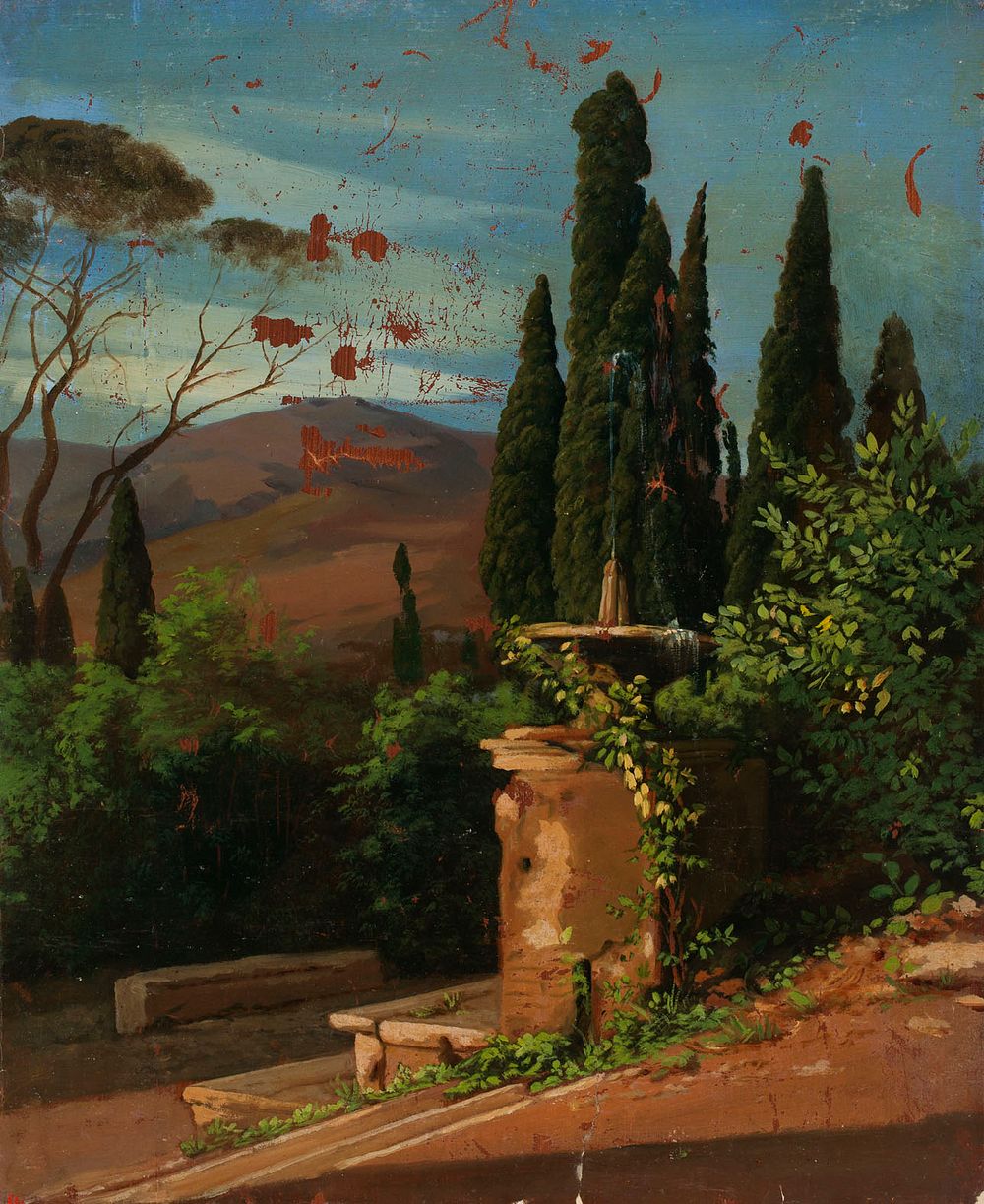 Landscape from italy, 1835 - 1853, Nils Jakob Olsson Blommér
