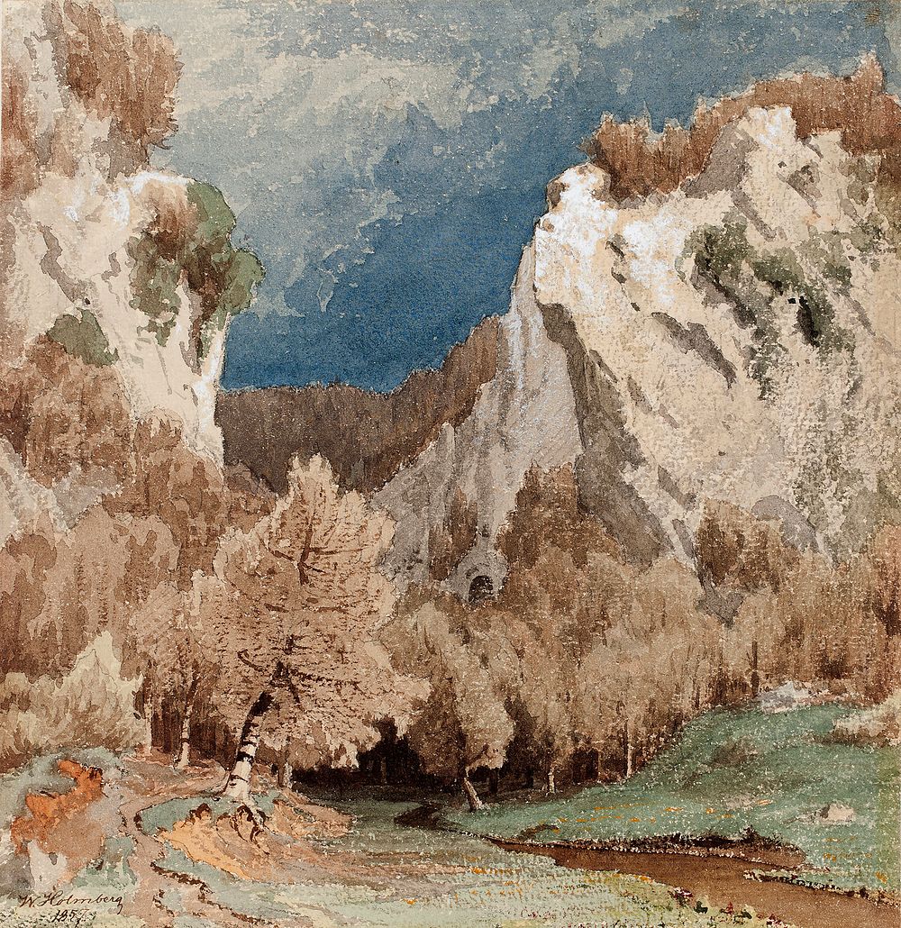 Autumn landscape near düsseldorf, 1857, Werner Holmberg