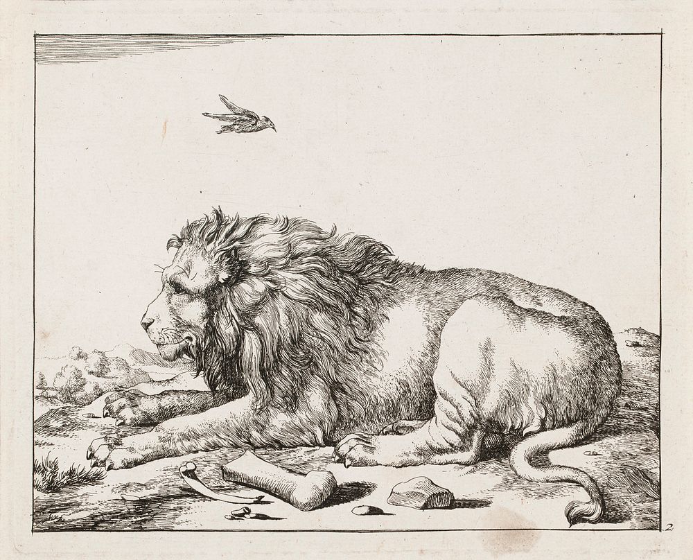 Makaava leijona ja lent&auml;v&auml; lintu, Marcus De Bye