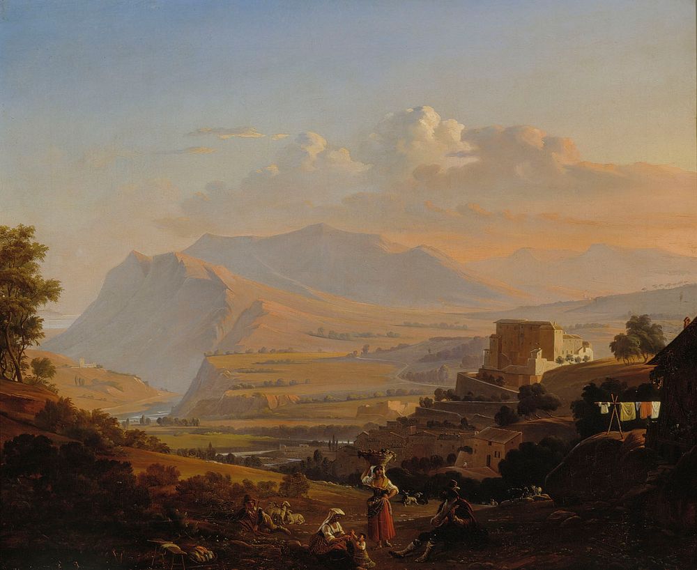 Landscape from subiaco, 1844, by Robert Wilhelm Ekman