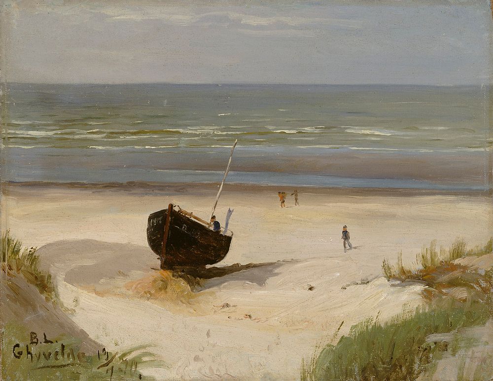 Boat on the shore, 1870, Berndt Lindholm