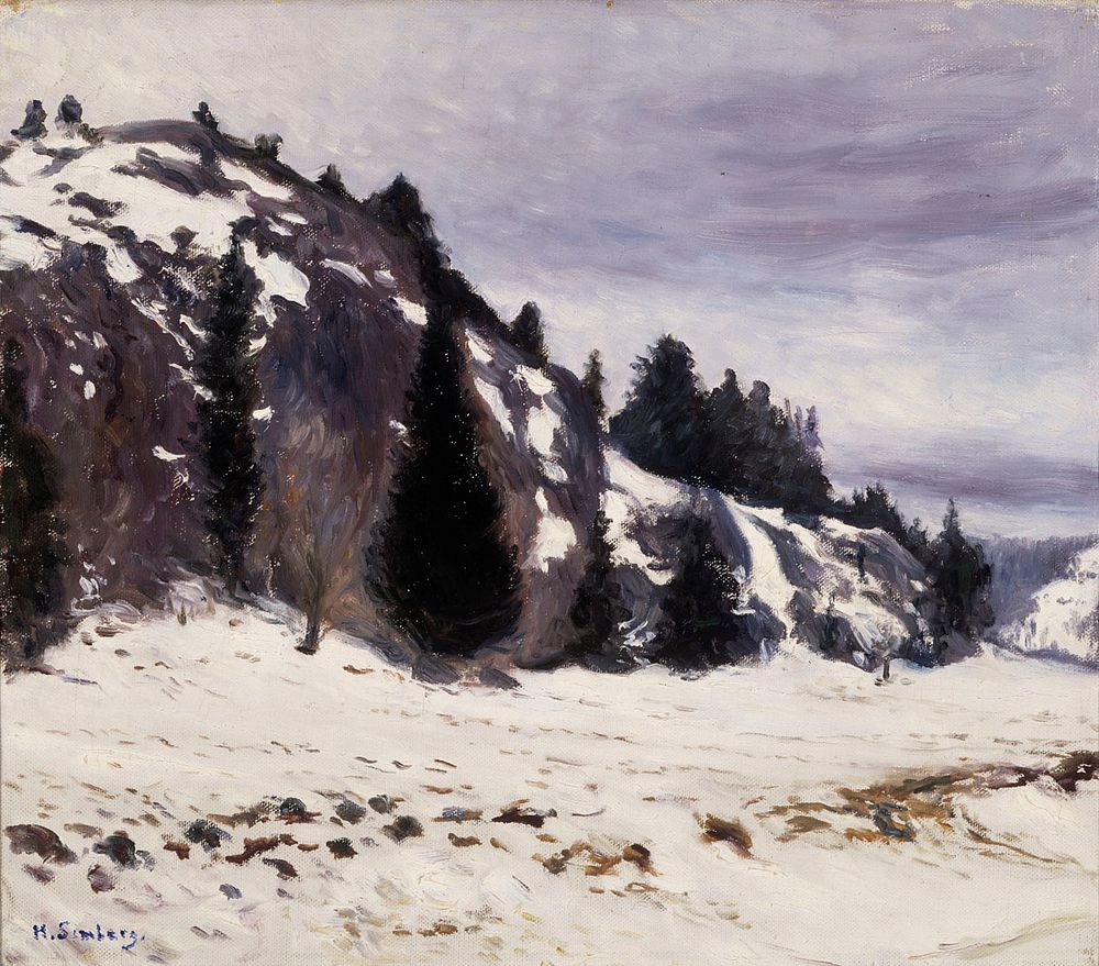Winter landscape, 1890 - 1893, by Hugo Simberg