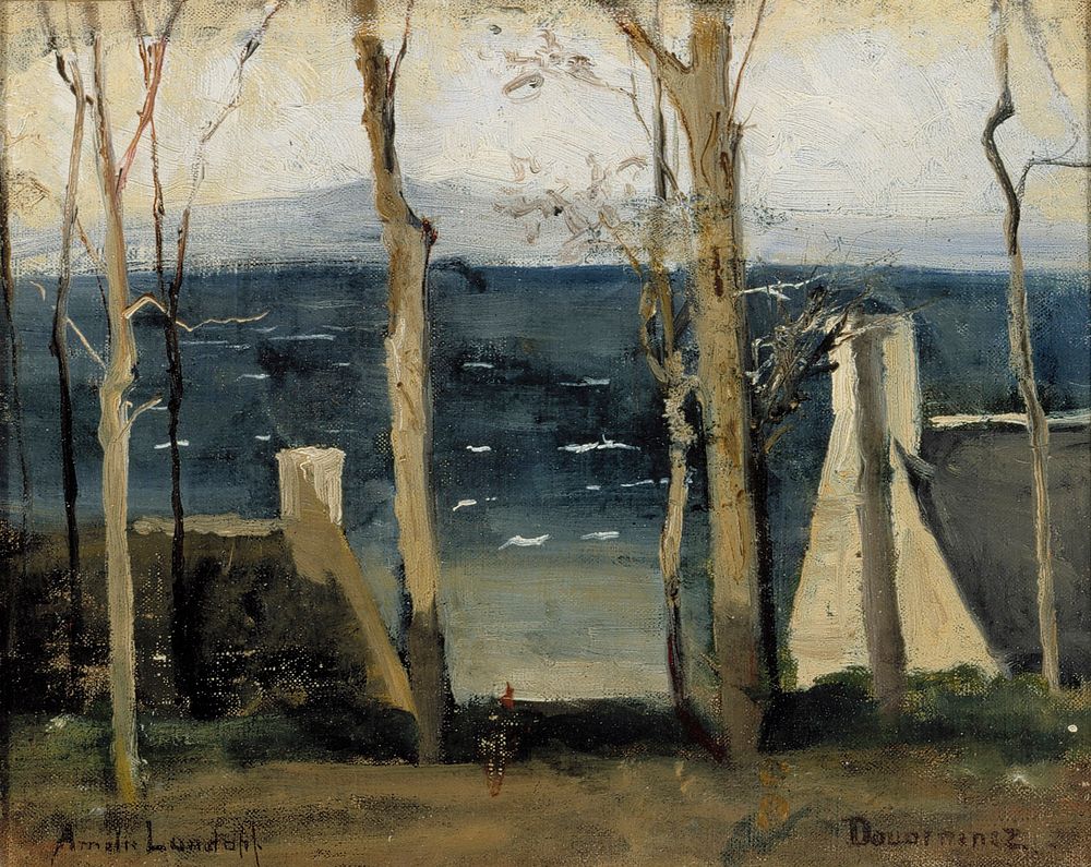 View of the shore at douarnenez, 1883 - 1884, Amélie Lundahl