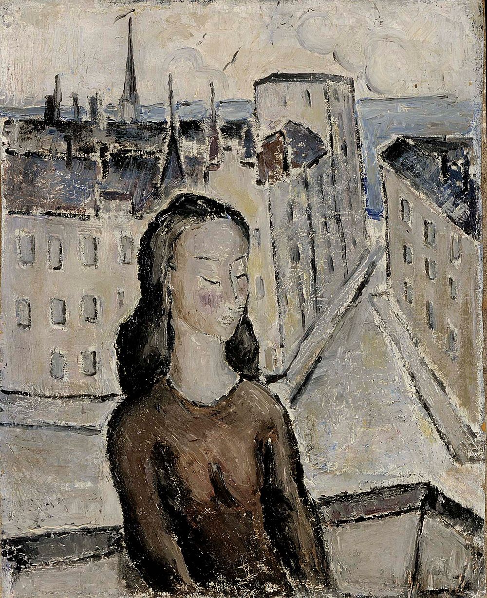 Girl on the balcony, 1932, Ernst Krohn