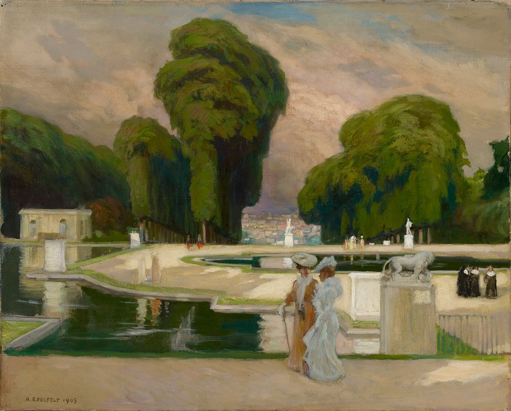 From st. cloud park, paris, 1905, by Albert Edelfelt