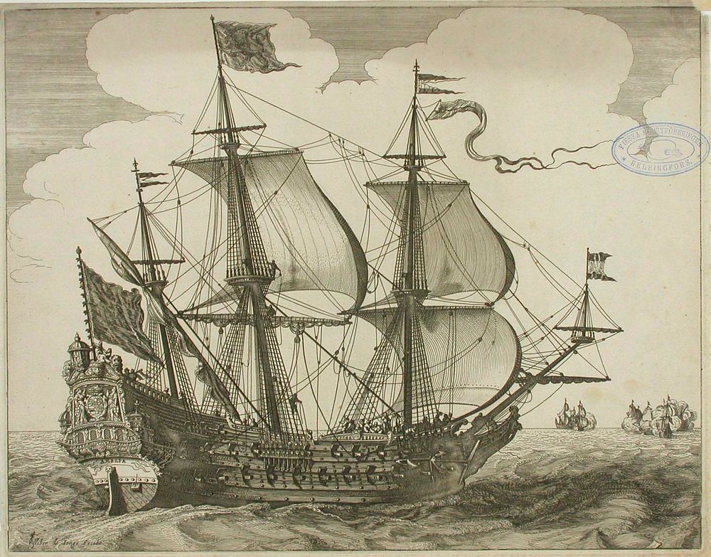 Purjehtiva sotalaiva (amilia), Claes Jansz De Jonge Visscher