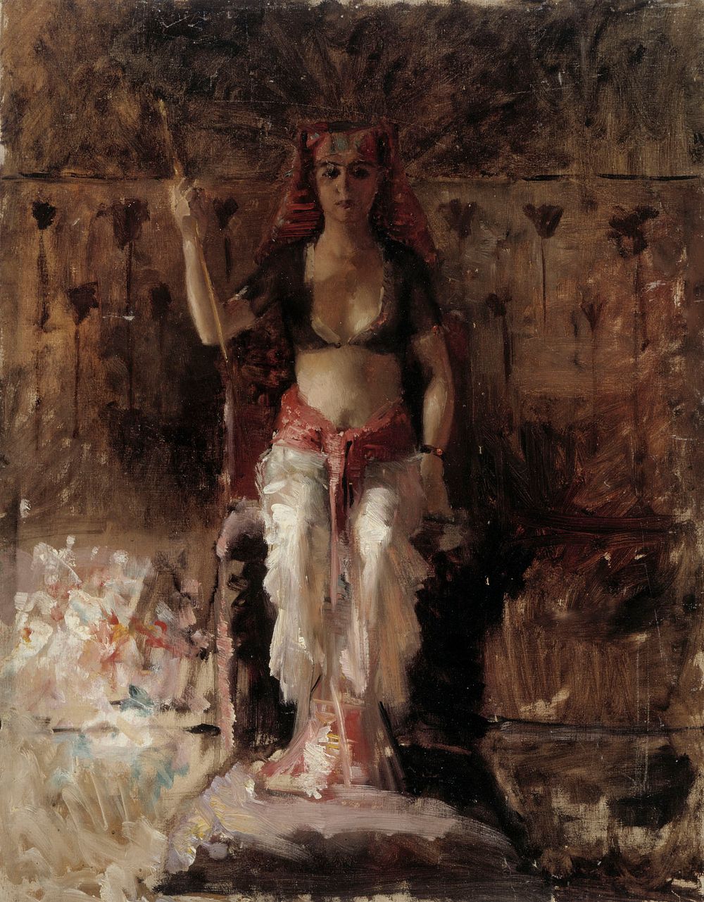 Egyptiläinen kuningatar, akatemiaharjoitelma, 1877 - 1878, by Albert Edelfelt