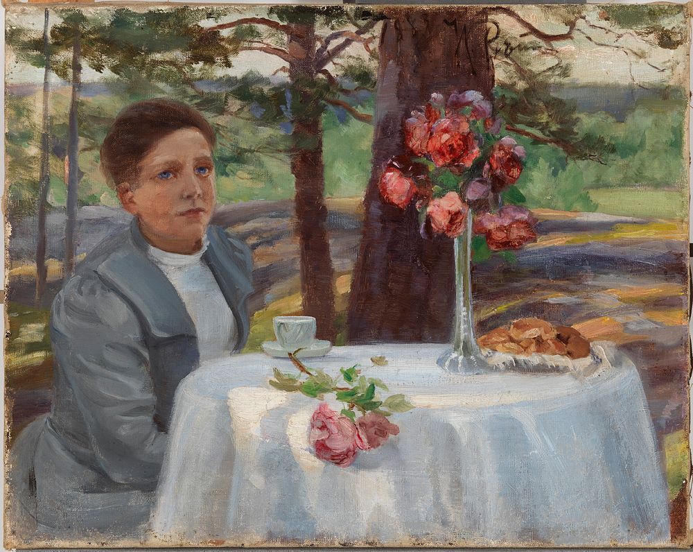 Girl at a table, 1883, Ilya Repin