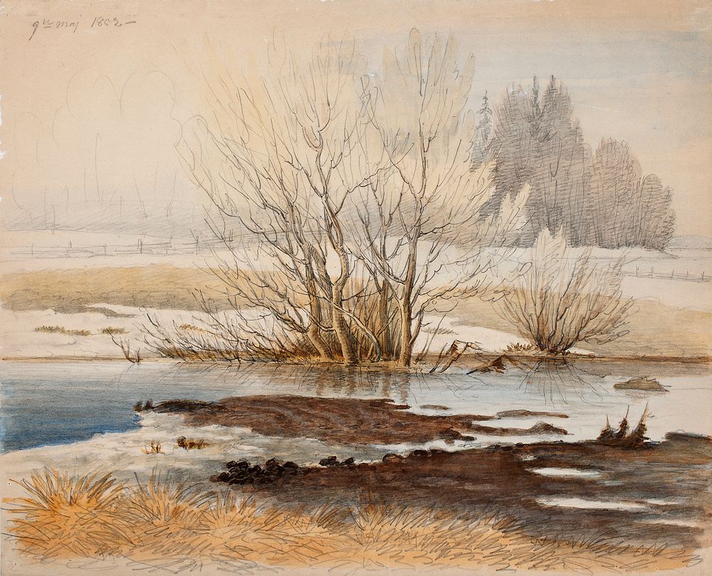 Spring landscape, 1852, Magnus Von Wright