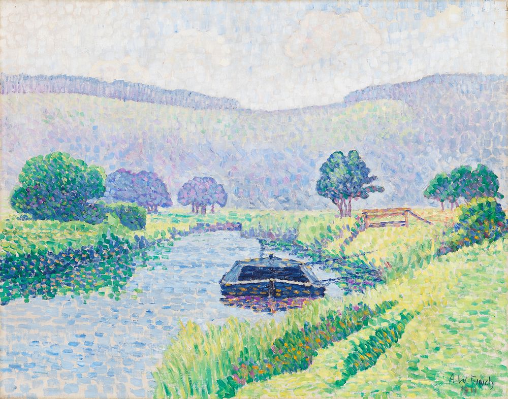 Amberleyn jokilaakso (arunjoki), 1911, by Alfred William Finch
