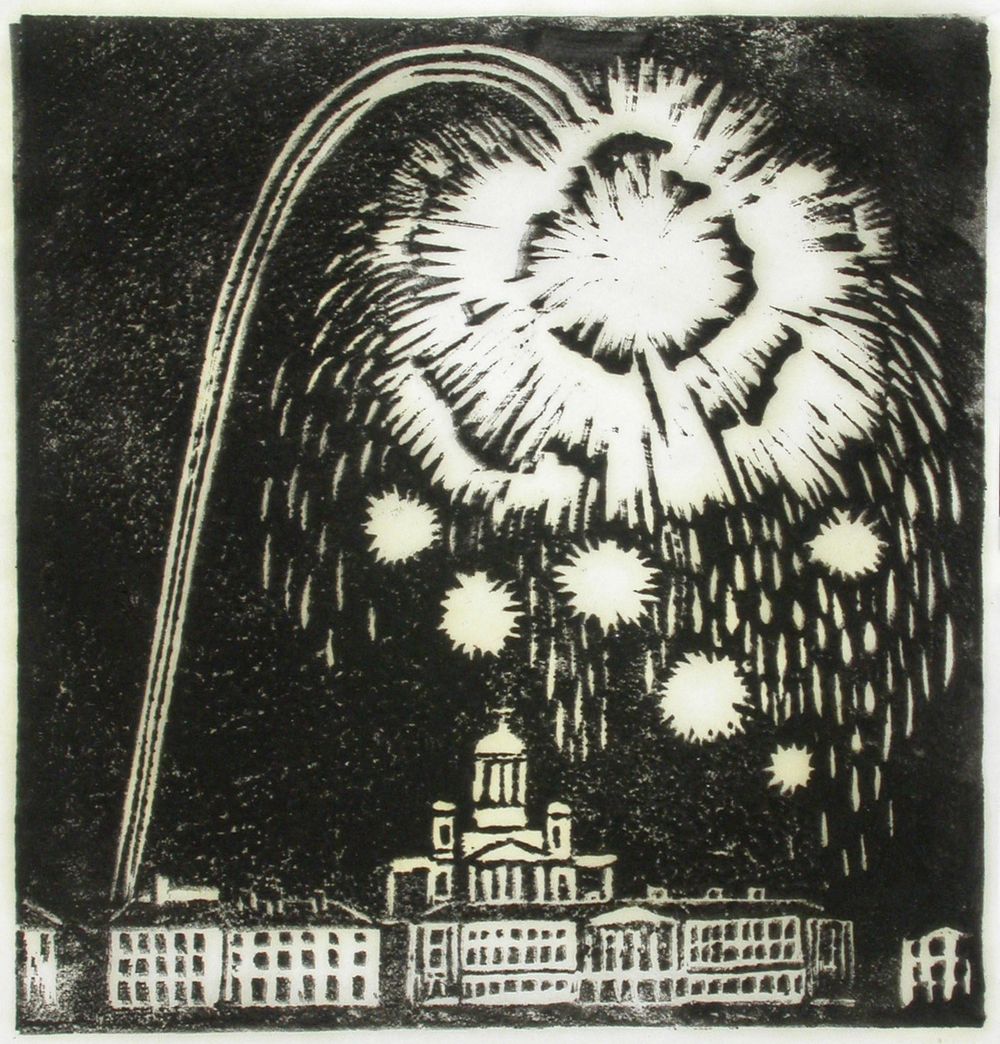 Fireworks over the senate square, Henry Ericsson