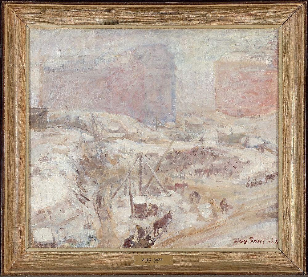 Kallionlouhintaa t&ouml;&ouml;l&ouml;ss&auml;, 1926, Alex Rapp