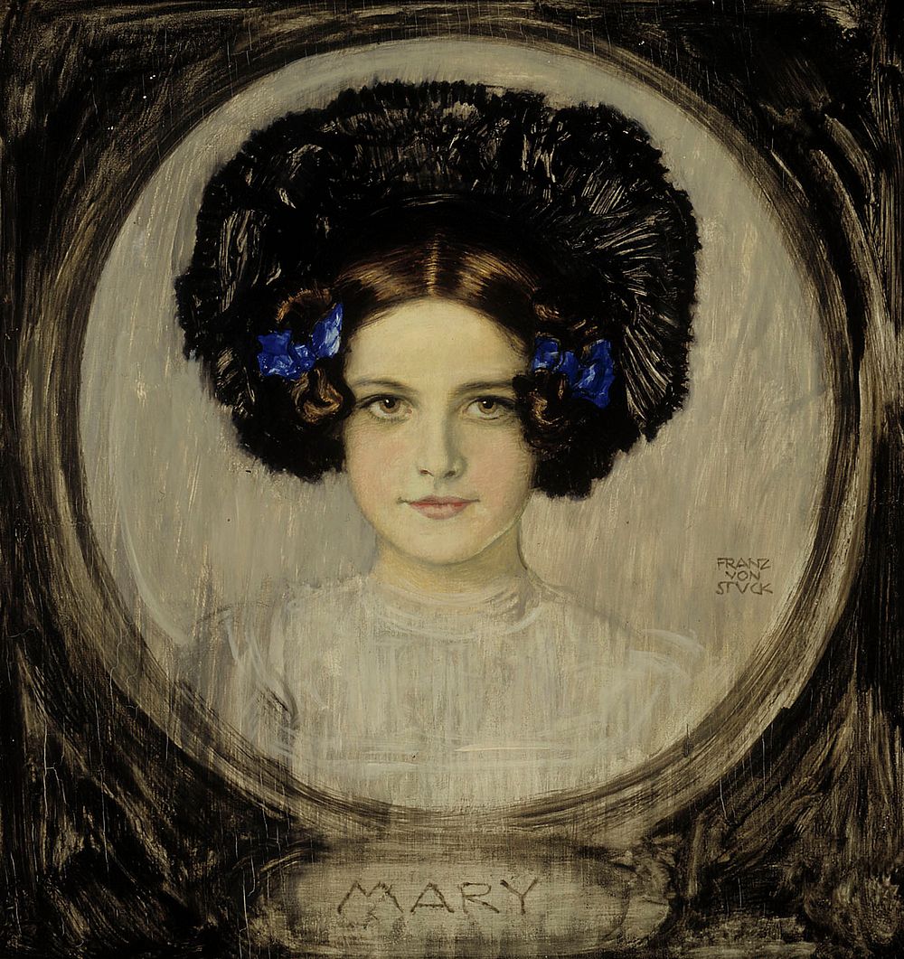 Portrait of the artist's daughter mary, 1906, Franz Von Stuck