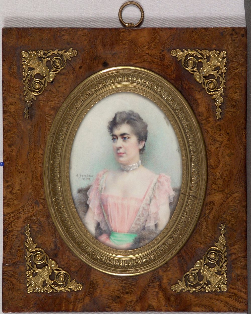 Miniature portrait of baroness delort de gléon the younger, 1894, Gunnar Berndtson